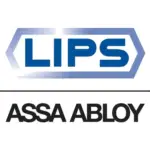 Het logo van Lips, een bekend merk voor inbraakbeveiliging en inbraakpreventie.